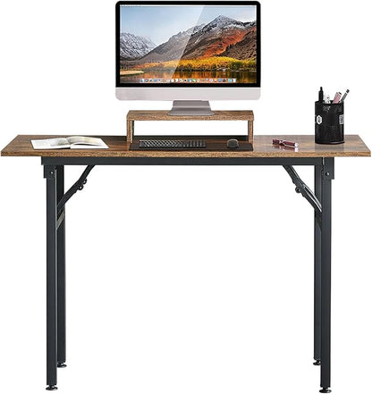 TEMI Foldable Desks for Small Spaces - Quick and Easy Setup Portable Desk. Folding Table for Office, Bedroom, or Outdoor Activities. Small Foldable Desk Functions, as a Computer Table and Study Desk