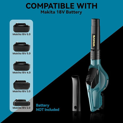 Cordless Leaf Blower for Makita 18V Battery,Handheld Electric Jobsite Air Blower,5 Variable Speed Up to 100MPH,120 CFM Powerful for Lawn Care,Snow Blow,Yard Clean(Battery Not Included)