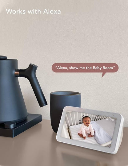 nooie Baby Monitor with Camera 2 Pack,WiFi Baby Monitor Camera,360-degree1080P,Smart Baby Camera with Motion Tracking,Night Vision,Two Way Audio&Sound Detection,Works with Alexa,SD Card and Cloud