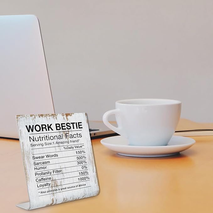 Work Bestie Gifts Funny Coworker Leaving Gifts Sarcastic Farewell Gifts for Coworkers Going Away Gift for Coworker Woman Good Luck Gifts for Coworkers Leaving Colleague Farewell Signs Gift LD6