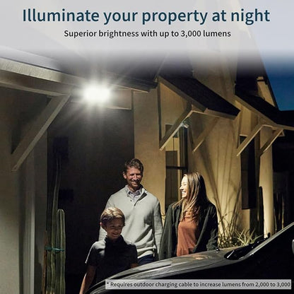 Arlo Pro 3 LED Floodlight Security Camera 2K HDR 2000-3000 Lumens | Wire-Free | Protect Driveways & Alleyways | Connects to Wi-Fi | Color Night Vision, Motion Sensor, 2-Way Audio, Rechargeable (Black)