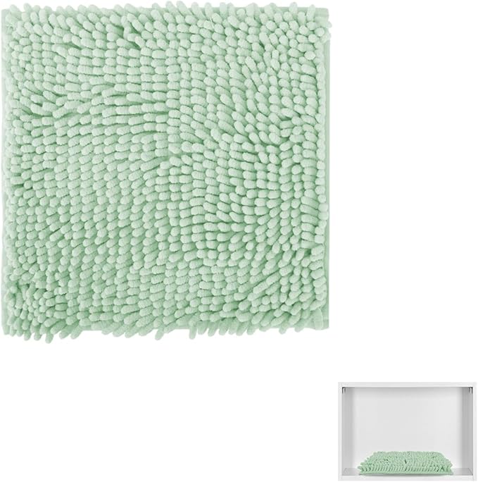 Locker Rug school girl rugs Carpet Chenille 100% Microfiber Locker Carpet with Non Skid Backing Locker Decorations (Green, 10X10)