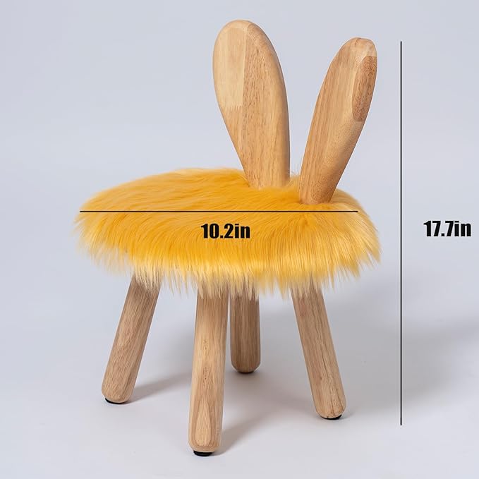 Wooden Toddler Chair Rabbit Stool Suitable for A Variety of Color Rest Stool for Any Room Decoration Game Room Cute Chair
