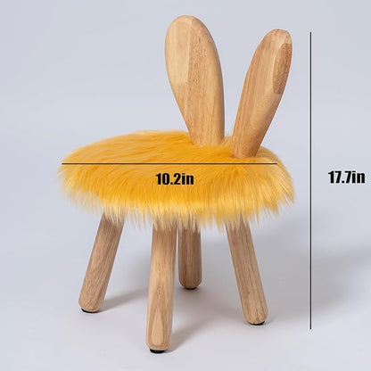 Wooden Toddler Chair Rabbit Stool Suitable for A Variety of Color Rest Stool for Any Room Decoration Game Room Cute Chair