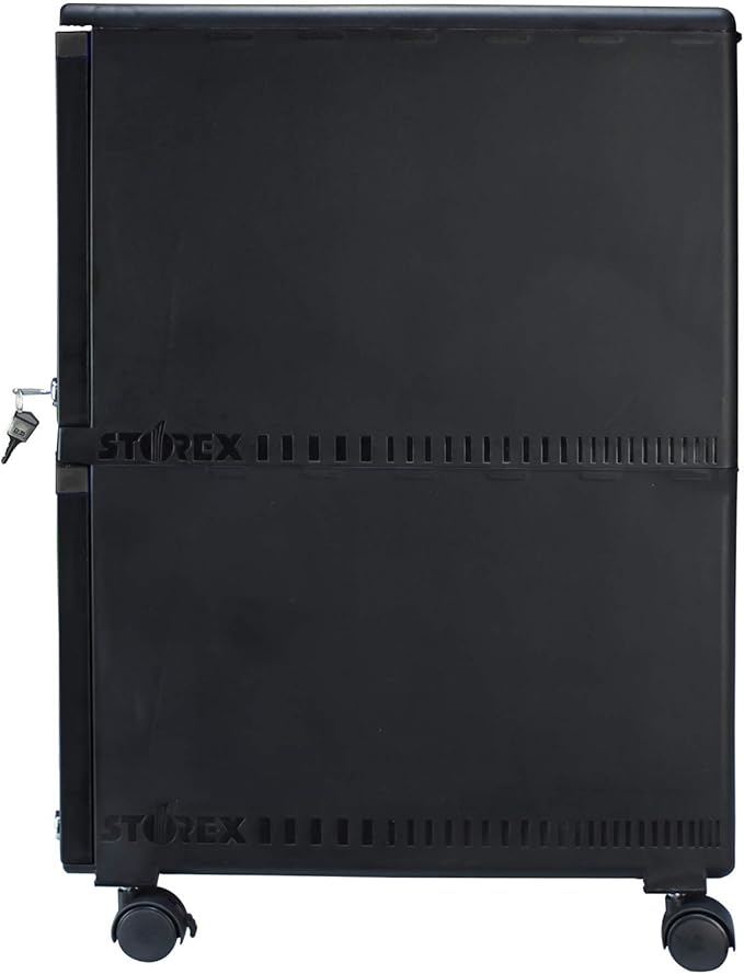 Storex 61312A01C File Cabinet, 1-Pack, Black