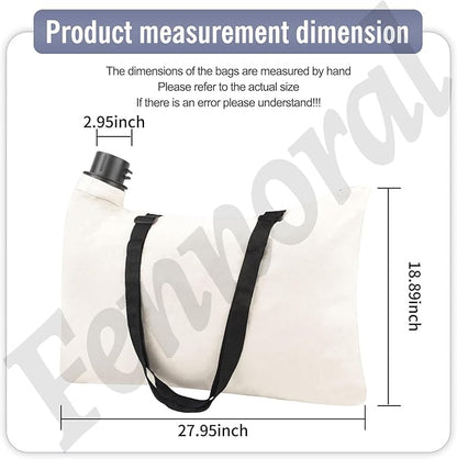 Leaf Blower Vacuum Leaf Bags 610004-01 Compatible with Black & Decker BV-003 BV1000 Fits BV1000 BV1500 BV2000 BV2100 BV2500 BV2500-AR BV2500-B2 BV2500-B2C