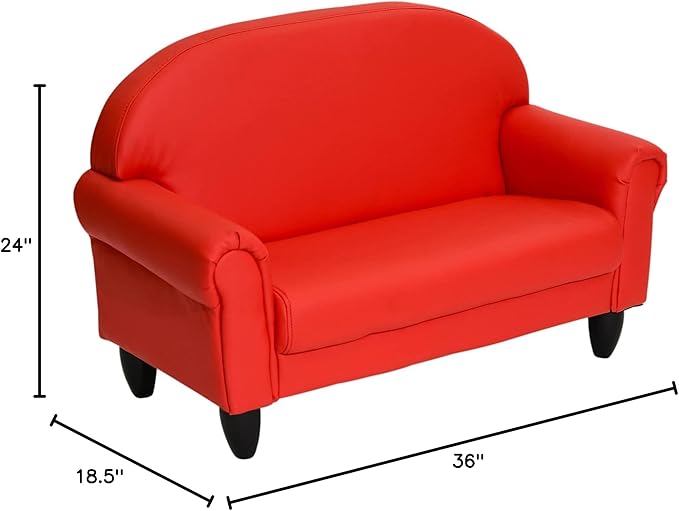 Children's Factory Red As We Grow Toddler Sofa