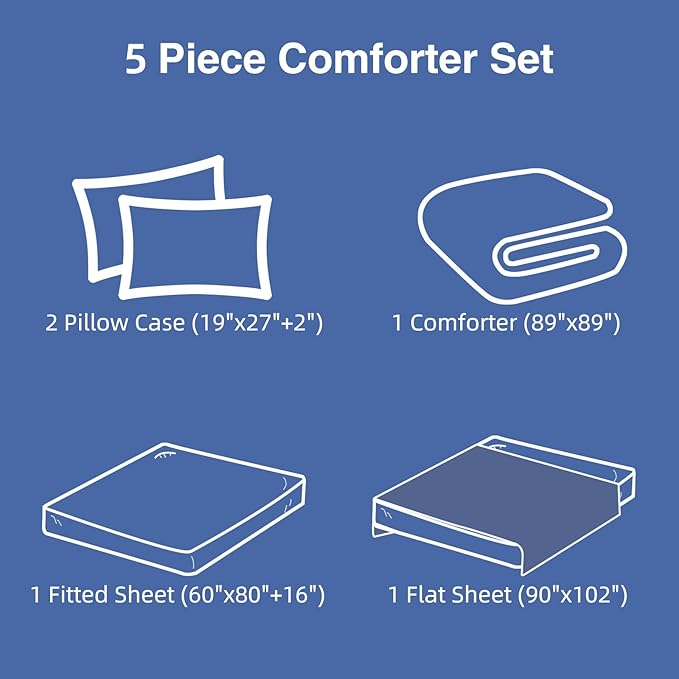 Meeting Story Gamer Gaming Bedding Sets Red Blue Lightnings Gamepad Comforter Set for Boys Games Console Action Buttons Novelty Colorful Modern Room Decor Home Quilt Set (Blue-Grenn, Queen 5Pcs)