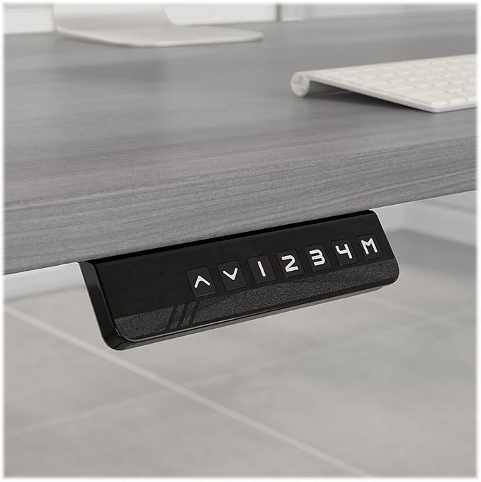Bush Business Furniture Move 60 Series Electric Ergonomic Sit-Stand Computer Table for Home and Professional Office, 60W x 30D, Platinum Gray