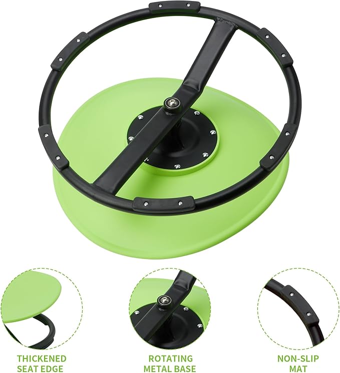 Swivel Sensory Spinning, Autism Children's Chair, Boost Balance in Kids,Non-Slip, Green