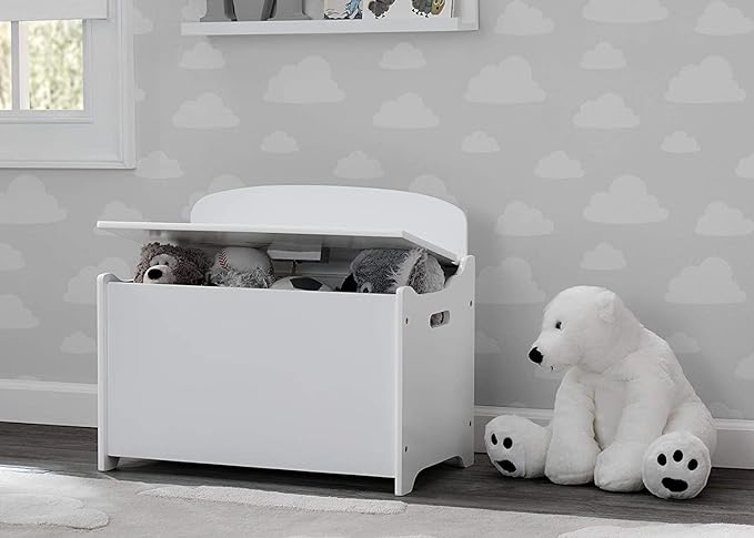 Delta Children MySize Deluxe Toy Box, Bianca White