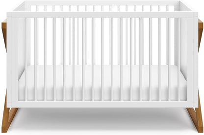 Storkcraft Equinox 3-in-1 Convertible Crib (Vintage Driftwood) Easily Converts to Toddler Bed & Daybed, 3-Position Adjustable Mattress Support Base, Modern Two-Tone Design for Contemporary Nursery