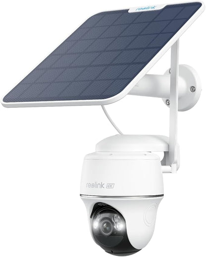 REOLINK Go PT Ultra+SP - 4K Cellular Security Camera Wireless Outdoor, No WiFi, 3G/4G LTE, Support (AT&T/T-Mobile), Solar Powered, Color Night Vision, Local/Cloud Storage, Smart Detection