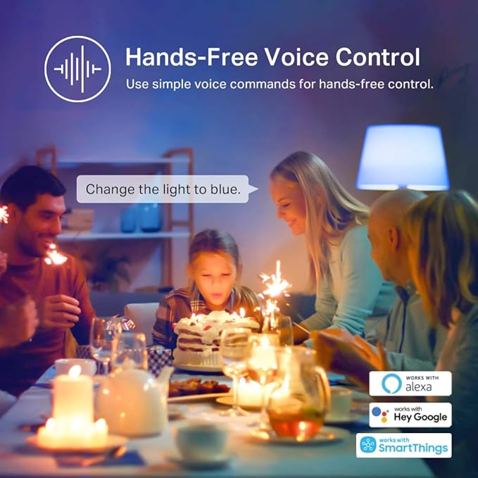 Kasa Smart Light Bulbs, Full Color Changing Dimmable Smart WiFi Bulbs Compatible with Alexa and Google Home, A19, 60 W 800 Lumens,2.4Ghz only, No Hub Required, 2-Pack (KL125P2), Multicolor
