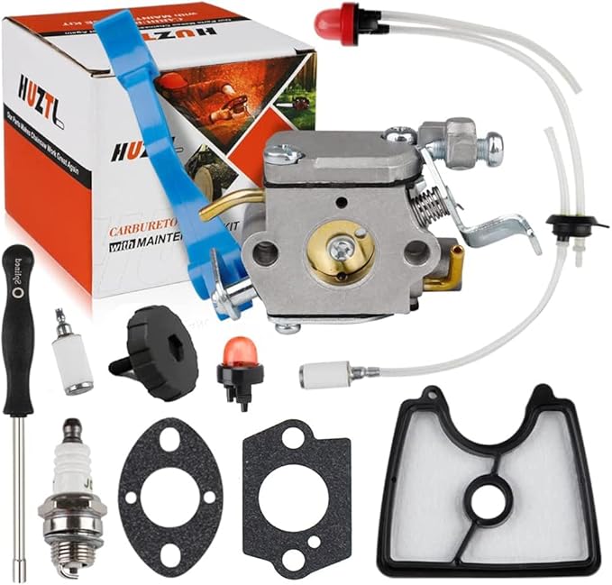 HUZTL 125B Carburetor 545112101 Air Filter kit for Husqvarna 125B 125BX 125BVX 545081811 590460102 581798001 Handheld Leaf Blower Jonsered B2126 BV2126 C1Q-W37 Carb Engine