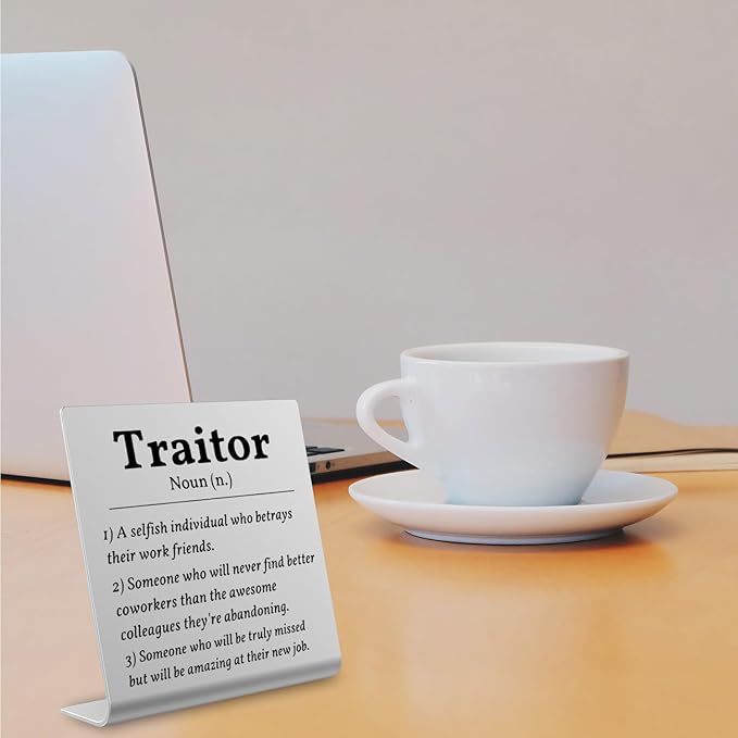 funny coworker gifts Sarcastic Farewell Gifts for Coworkers Women Work Bestie Gifts Going Away Gift for Coworkers Woman Good Luck Gifts for Leaving Colleague Farewell Signs Gift (Silver) LD15