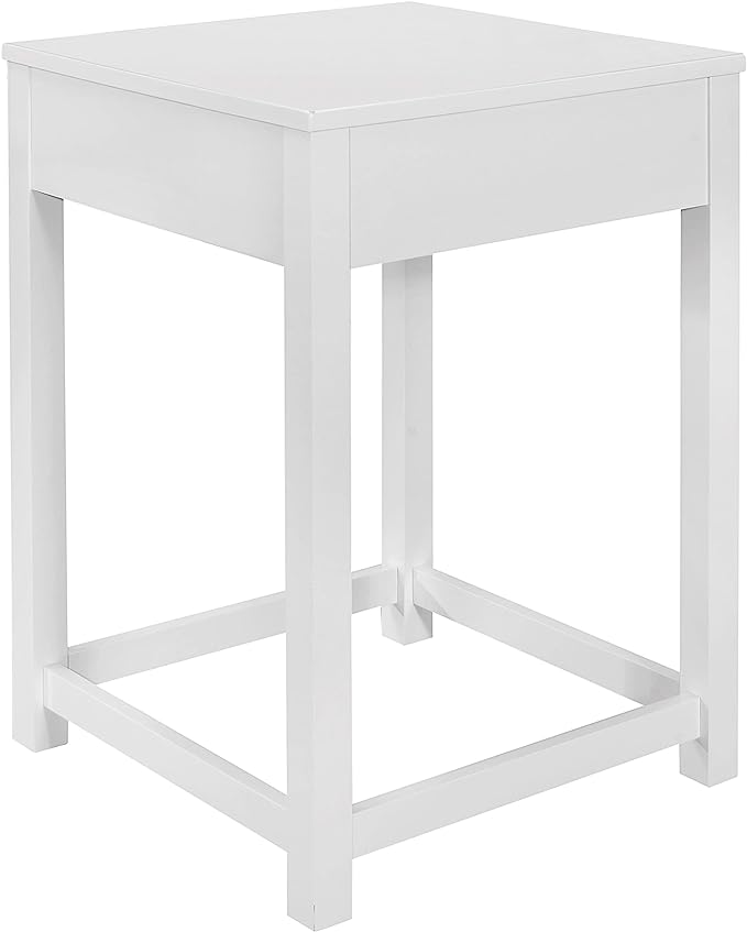 Lexicon Ozias Square Home Office Corner Unit Table, 22" x 22", White