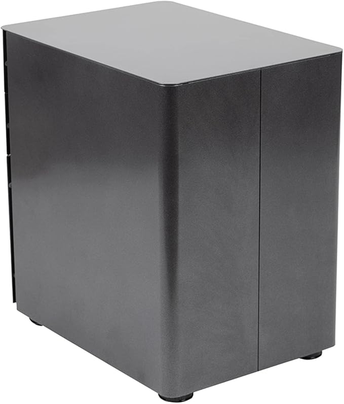 Flash Furniture Warner Modern 3-Drawer Mobile Locking Filing Cabinet with Anti-Tilt Mechanism and Hanging Drawer for Legal & Letter Files, Black