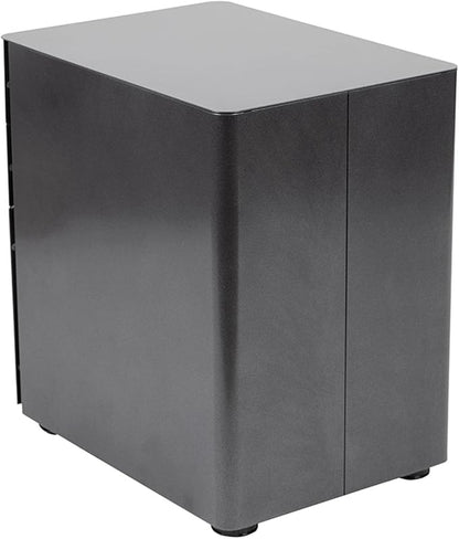 Flash Furniture Warner Modern 3-Drawer Mobile Locking Filing Cabinet with Anti-Tilt Mechanism and Hanging Drawer for Legal & Letter Files, Black