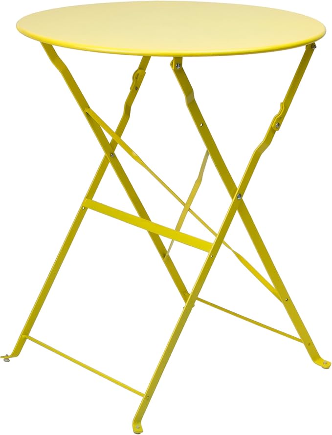 Alpine Corporation MSY114A Rainbow Metal Bistro Set w Two, Table: 24" L x 24" W x 28" H Chair: 16" L 18" W x 32" H