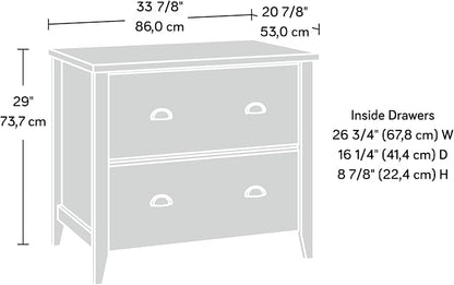 Sauder Summit Station 2-Drawer Lateral File Cabinet, L: 33.86" x W: 20.87" x H: 29.02", Cinnamon Cherry finish
