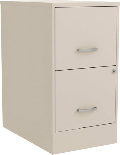 Lorell LYS SOHO File/File 2-Drawer File Cabinet, Stone,Chrome