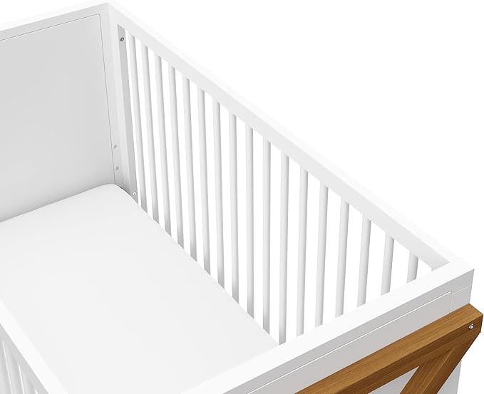 Storkcraft Equinox 3-in-1 Convertible Crib (Vintage Driftwood) Easily Converts to Toddler Bed & Daybed, 3-Position Adjustable Mattress Support Base, Modern Two-Tone Design for Contemporary Nursery