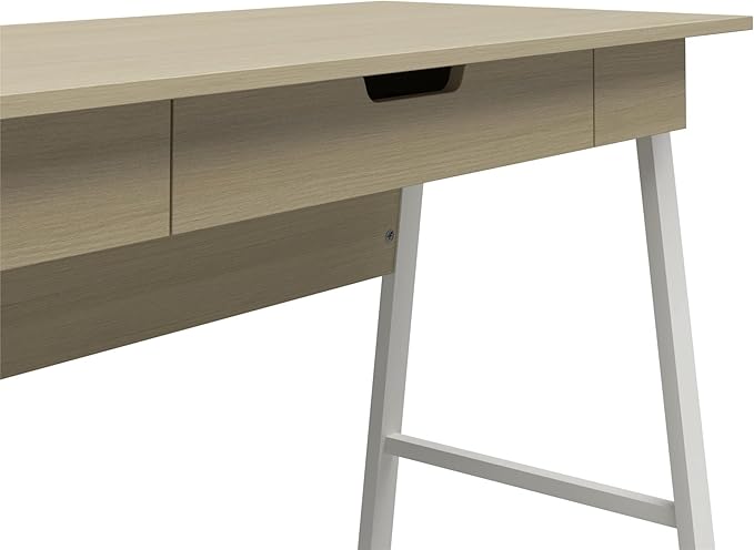 Ameriwood Home Oxford Computer Desk with Drawer, Pale Oak