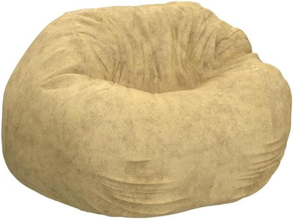 CordaRoy's Chenille Bean Bag Chair, Convertible Chair Folds from Bean Bag to Lounger, As Seen on Shark Tank, Tan - King Size