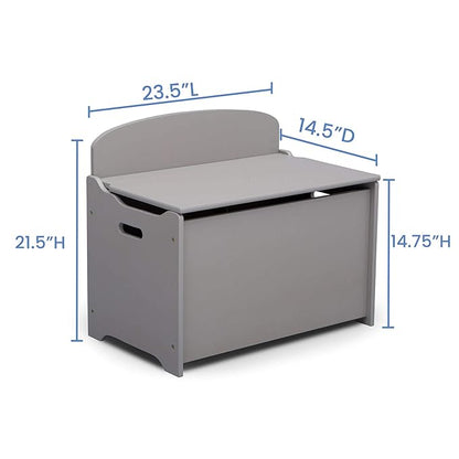 Delta Children MySize Deluxe Toy Box and GapKids Deluxe Toy Organizer with 9 Bins - Navy/Natural