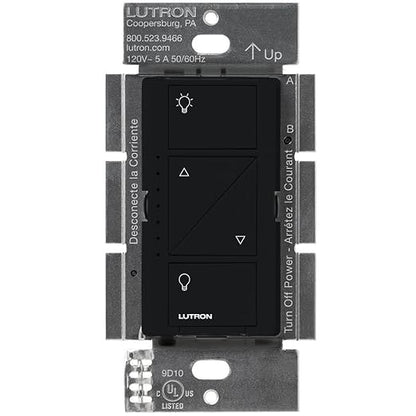 Lutron Caseta Original Smart Dimmer Switch (Lutron Smart Hub Required), for LED Lights, 150 Watt, Single-Pole/3-Way, No Neutral Required, PD-6WCL-BL 6-PACK, Black, 6 Pack