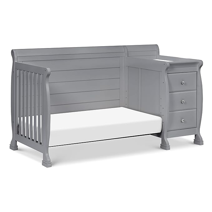 DaVinci Kalani 4-in-1 Convertibe Crib and Changer Combo in Gray