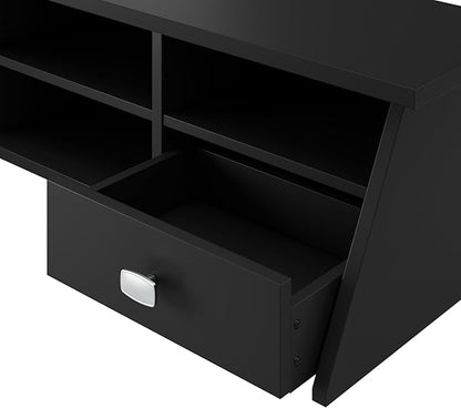 Bush Furniture Broadview 54W Computer Desk with Drawers and Desktop Organizer in Classic Black | Storage for Home Office Workspace
