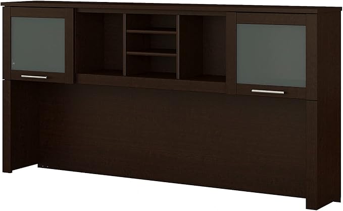 Bush Furniture Somerset Desk Hutch, 71" W, Mocha Cherry