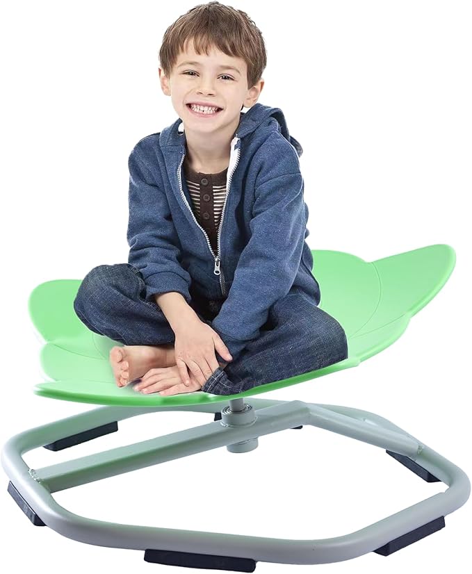 Autism Kids Swivel Chair, Spinning Chair for Kids Sensory, Kids Swivel Chair Sensory, Sensory Toy Chair, Carousel Spin Sensory Chair, Training Body Coordination (Light green)