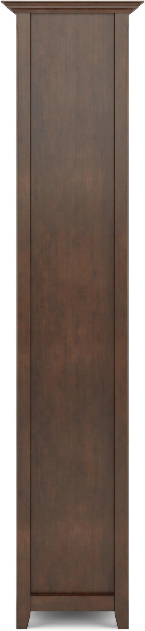 SIMPLIHOME Amherst SOLID WOOD 30 Inch Transitional 5 Shelf Bookcase in Russet Brown, For the Living Room, Study Room and Office