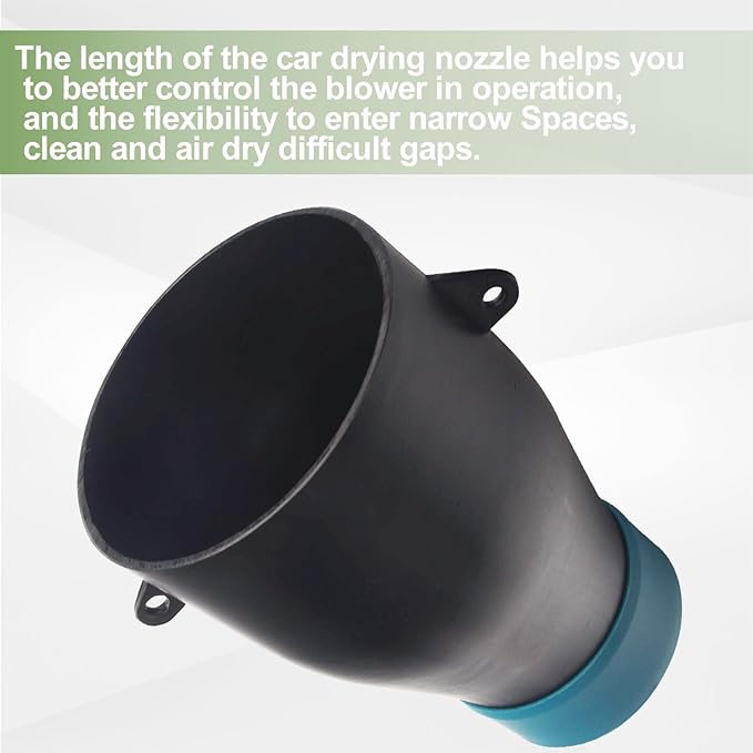 Car Drying Nozzle for Makita 18V LXT Leaf Blowers XBU03Z, XBU03SM1, DUB184Z, DUB184PT, DUB184PT2 - Contain Protective Silicone Band