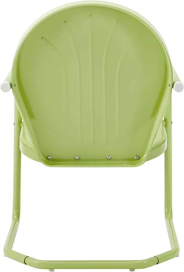 Crosley Furniture KO10004KL Griffith 3-Piece Retro Metal Outdoor Seating Set with 2 Chairs and Side Table, Key Lime