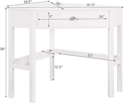 Giantex with One Drawer and One Storage Shelf, White Finish