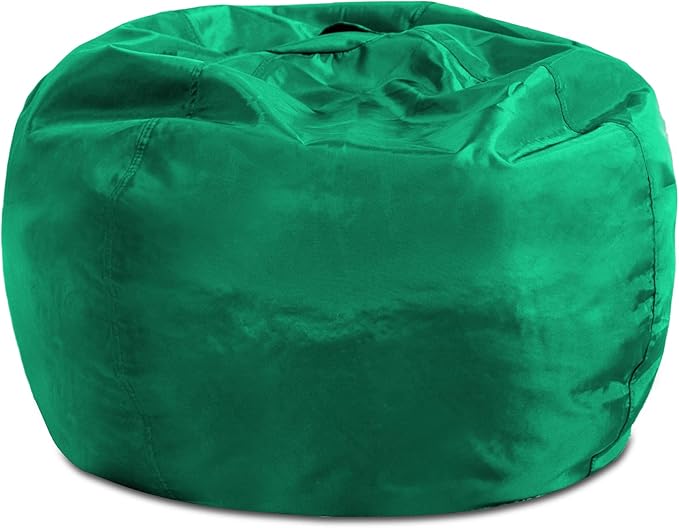 Posh Creations Structured Comfy Bean Bag Chair for Gaming, Reading, and Watching TV, 100in Round Classic Bean Bag, Microsuede - Tide Pool