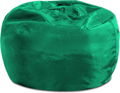 Posh Creations Structured Comfy Bean Bag Chair for Gaming, Reading, and Watching TV, 100in Round Classic Bean Bag, Microsuede - Tide Pool