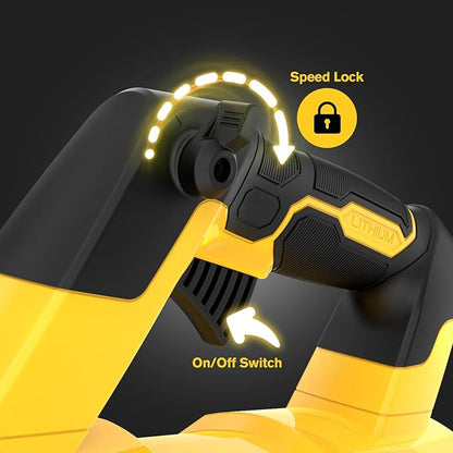 Cordless Leaf Blower for Dewalt 20V Battery, 26000RPM, 400CFM Portable Handheld Leaf Blower for Blowing SnowLeaves, Adjustable Speeds & lightweight for Yard,Patio,Factory(Battery Not Included)