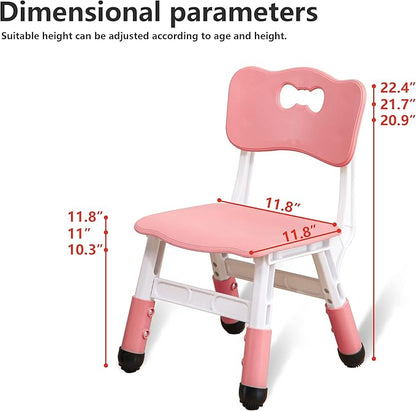 Kids' Desk Chairs Adjustable Height is Suitable for Children's Chairs Used in Families, Schools and Day-Care Between 2-10 Years Old The Max Bearing Capacity is 220LB(6PCS-Beige)
