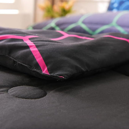 NTBED Game Console Comforter Set for Boys Girls Kids 3D Gaming Geometric Lightweight Microfiber Bedding Sets (Multi, Twin)