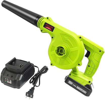 Abeden Cordless Leaf Blower,2-in-1 Electric Handheld Sweeper/Vacuum with 18V 2.0Ah Lithium Battery for Blowing Leaf,Cleaning Dust,Small Trash,Car,Computer Host