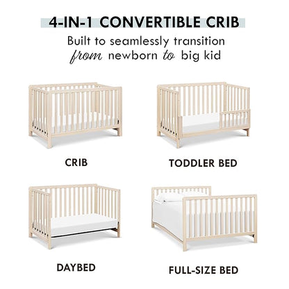 Carter's by DaVinci Colby 4-in-1 Low-Profile Convertible Crib in Washed Natural, Greenguard Gold Certified