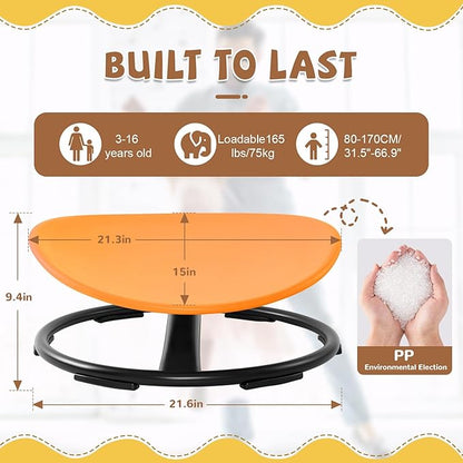 Zhenx Spinning Chair for Kids, Autism Kids Swivel Chair, Kids Sensory Chair, Spinning Chair for Autistic Kids & ADHD Children, Sit and Spin Training Body Coordination(Orange)