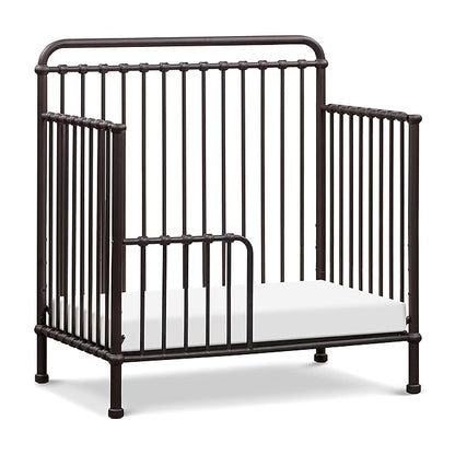 NAMESAKE Winston 4-in-1 Convertible Mini Metal Crib in Vintage Iron, Greenguard Gold Certified