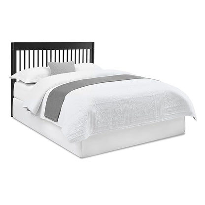Delta Children Brooks 6-in-1 Convertible Crib, Midnight Grey + Simmons Kids Quiet Nights Breathable Crib Mattress with Removable/Machine Washable Cover (Bundle)