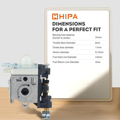 Hipa RB-K106 PB-250LN Carburetor with Repower Kit Spark Plug for Echo Leaf Blower PB250 ES-250 PB-250 PB-250LN Handheld Blower A021003661 Carb